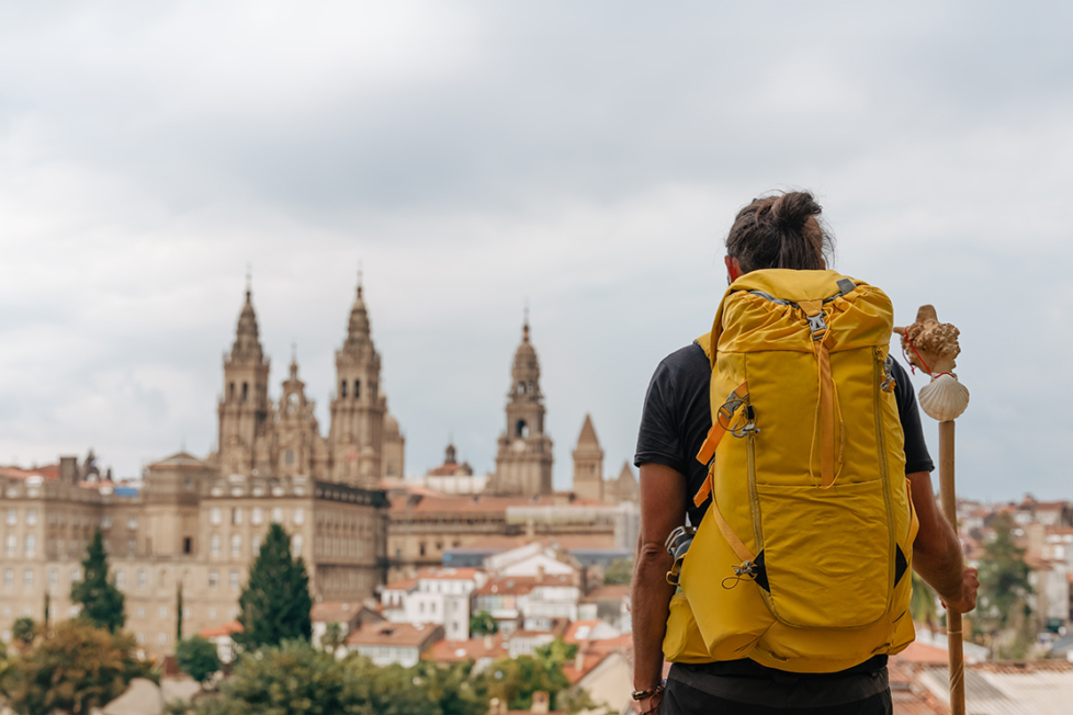 Blick auf Santiago de Compostela.