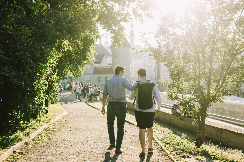 Spaziergang durch Tallinn in Estland.